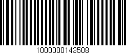 Código de barras (EAN, GTIN, SKU, ISBN): '1000000143508'