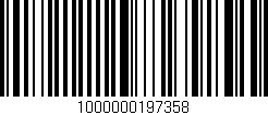 Código de barras (EAN, GTIN, SKU, ISBN): '1000000197358'