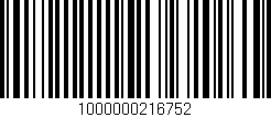 Código de barras (EAN, GTIN, SKU, ISBN): '1000000216752'
