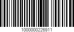 Código de barras (EAN, GTIN, SKU, ISBN): '1000000226911'