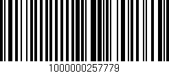 Código de barras (EAN, GTIN, SKU, ISBN): '1000000257779'