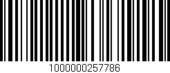 Código de barras (EAN, GTIN, SKU, ISBN): '1000000257786'