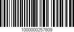 Código de barras (EAN, GTIN, SKU, ISBN): '1000000257809'