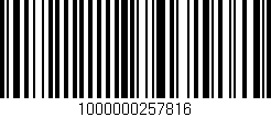Código de barras (EAN, GTIN, SKU, ISBN): '1000000257816'
