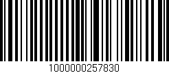Código de barras (EAN, GTIN, SKU, ISBN): '1000000257830'