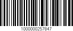 Código de barras (EAN, GTIN, SKU, ISBN): '1000000257847'