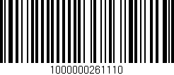 Código de barras (EAN, GTIN, SKU, ISBN): '1000000261110'