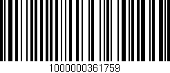 Código de barras (EAN, GTIN, SKU, ISBN): '1000000361759'