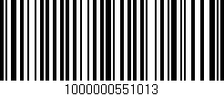 Código de barras (EAN, GTIN, SKU, ISBN): '1000000551013'