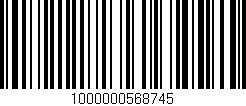 Código de barras (EAN, GTIN, SKU, ISBN): '1000000568745'