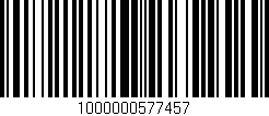 Código de barras (EAN, GTIN, SKU, ISBN): '1000000577457'
