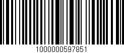 Código de barras (EAN, GTIN, SKU, ISBN): '1000000597851'