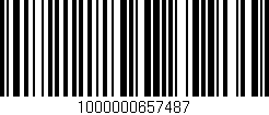 Código de barras (EAN, GTIN, SKU, ISBN): '1000000657487'