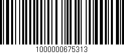 Código de barras (EAN, GTIN, SKU, ISBN): '1000000675313'