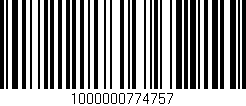 Código de barras (EAN, GTIN, SKU, ISBN): '1000000774757'