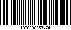 Código de barras (EAN, GTIN, SKU, ISBN): '1000000857474'