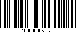 Código de barras (EAN, GTIN, SKU, ISBN): '1000000958423'