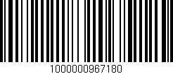 Código de barras (EAN, GTIN, SKU, ISBN): '1000000967180'