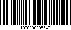 Código de barras (EAN, GTIN, SKU, ISBN): '1000000985542'