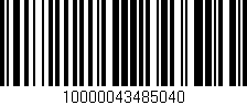 Código de barras (EAN, GTIN, SKU, ISBN): '10000043485040'