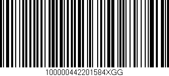 Código de barras (EAN, GTIN, SKU, ISBN): '100000442201584XGG'
