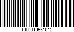 Código de barras (EAN, GTIN, SKU, ISBN): '1000010551812'