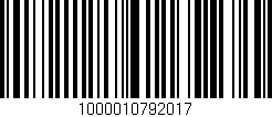 Código de barras (EAN, GTIN, SKU, ISBN): '1000010792017'
