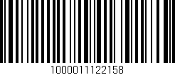 Código de barras (EAN, GTIN, SKU, ISBN): '1000011122158'