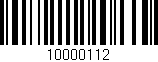 Código de barras (EAN, GTIN, SKU, ISBN): '10000112'