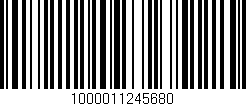 Código de barras (EAN, GTIN, SKU, ISBN): '1000011245680'
