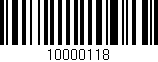 Código de barras (EAN, GTIN, SKU, ISBN): '10000118'