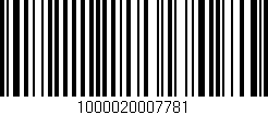 Código de barras (EAN, GTIN, SKU, ISBN): '1000020007781'