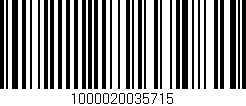 Código de barras (EAN, GTIN, SKU, ISBN): '1000020035715'
