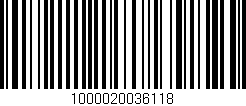 Código de barras (EAN, GTIN, SKU, ISBN): '1000020036118'