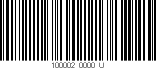 Código de barras (EAN, GTIN, SKU, ISBN): '100002/0000_U'