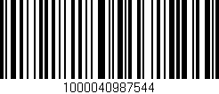 Código de barras (EAN, GTIN, SKU, ISBN): '1000040987544'