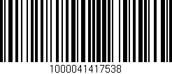 Código de barras (EAN, GTIN, SKU, ISBN): '1000041417538'