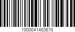 Código de barras (EAN, GTIN, SKU, ISBN): '1000041483670'