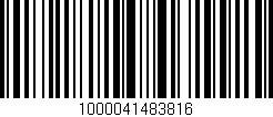 Código de barras (EAN, GTIN, SKU, ISBN): '1000041483816'