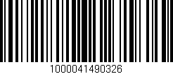 Código de barras (EAN, GTIN, SKU, ISBN): '1000041490326'