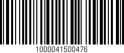 Código de barras (EAN, GTIN, SKU, ISBN): '1000041500476'