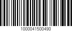 Código de barras (EAN, GTIN, SKU, ISBN): '1000041500490'