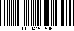 Código de barras (EAN, GTIN, SKU, ISBN): '1000041500506'