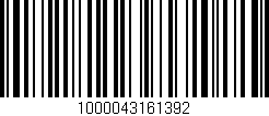 Código de barras (EAN, GTIN, SKU, ISBN): '1000043161392'