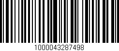 Código de barras (EAN, GTIN, SKU, ISBN): '1000043287498'