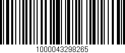 Código de barras (EAN, GTIN, SKU, ISBN): '1000043298265'