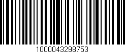 Código de barras (EAN, GTIN, SKU, ISBN): '1000043298753'
