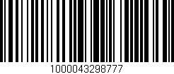 Código de barras (EAN, GTIN, SKU, ISBN): '1000043298777'