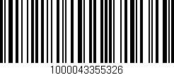 Código de barras (EAN, GTIN, SKU, ISBN): '1000043355326'