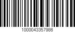 Código de barras (EAN, GTIN, SKU, ISBN): '1000043357986'